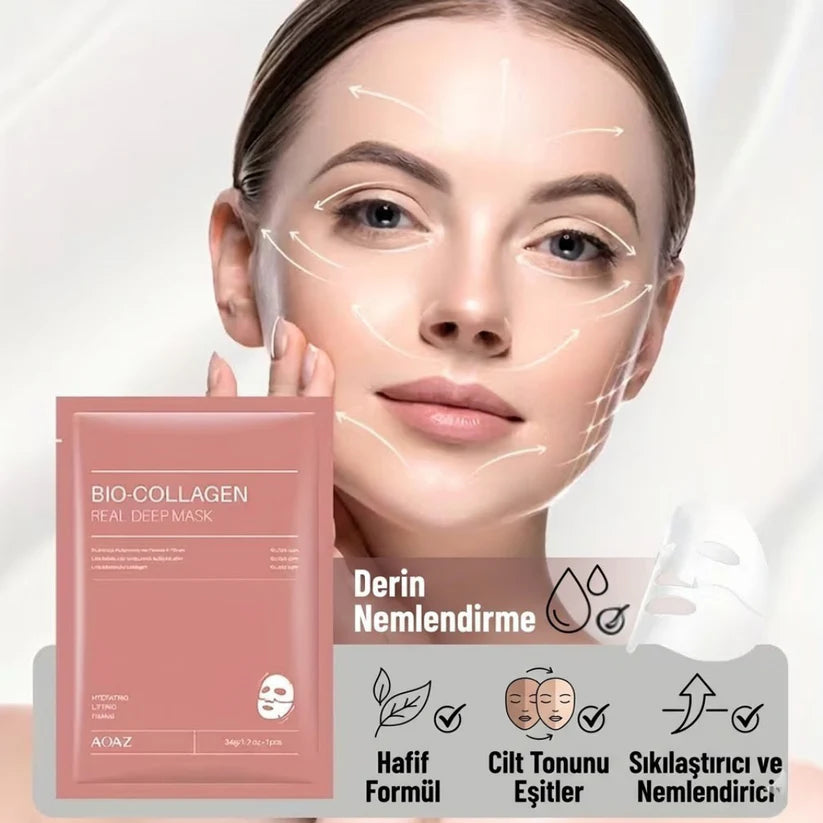 Şeffaflaşan Maske Doğal Kolajen – Akne ve Kırışıklık Karşıtı