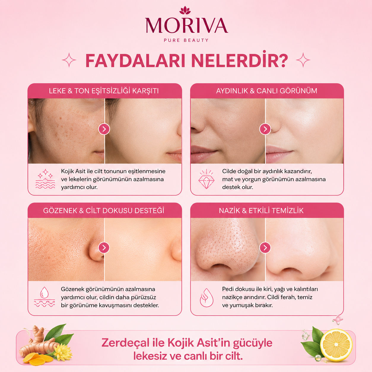 Kojik & Zerdeçal 40’lı Aydınlatıcı Temizleme Pedi