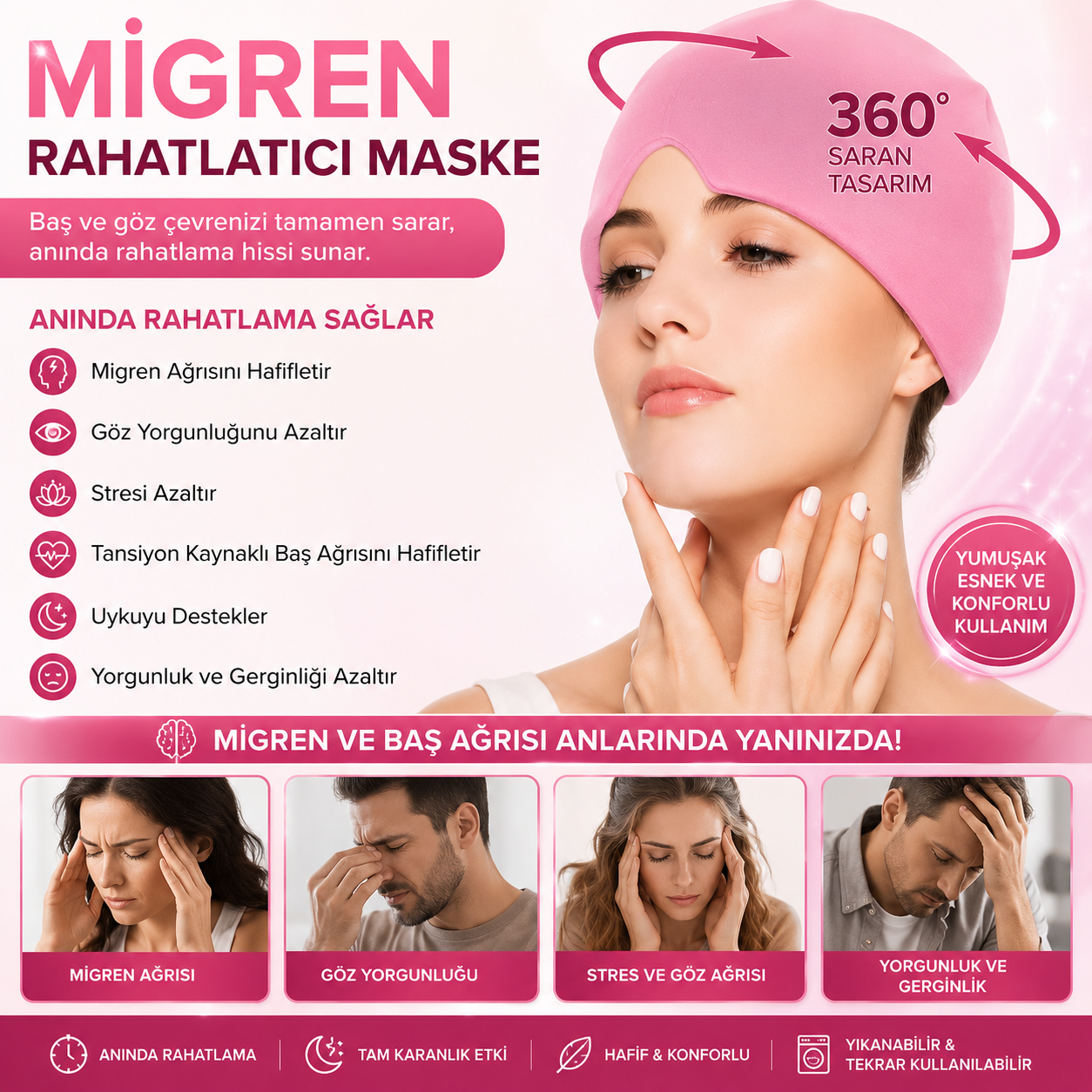 Migren Rahatlatıcı Maske