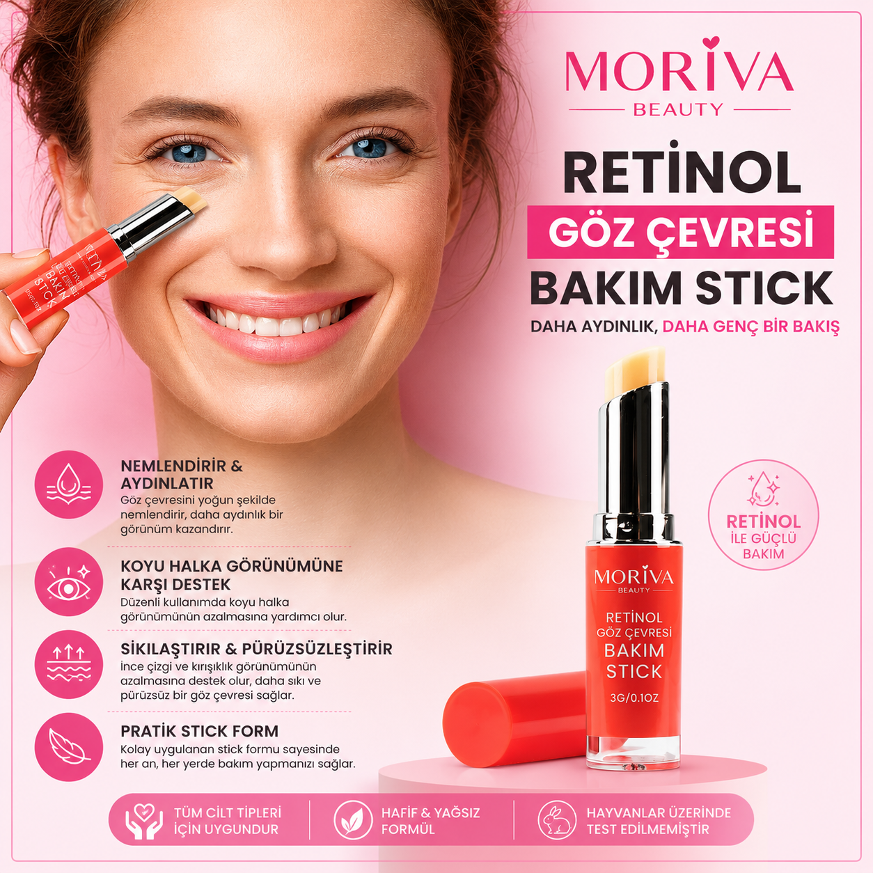 Retinol Göz Çevresi Bakım Stick