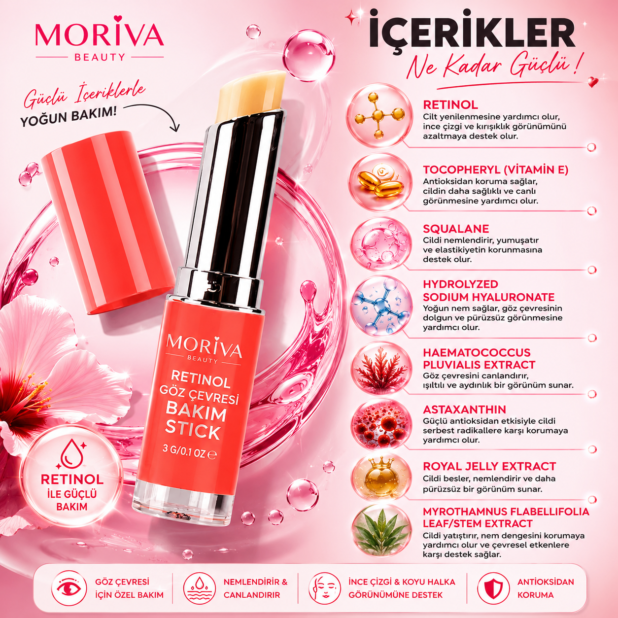 Retinol Göz Çevresi Bakım Stick